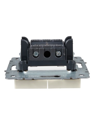 Купить BRITE Выключатель 2-клавишный с индикацией 10А ВС10-2-1-БрКр бежевый IEK в Минске