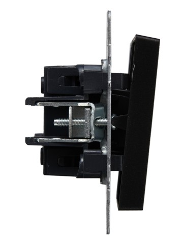 Купить BRITE Выключатель 2-клавишный проходной 10А ВС10-2-6-БрЧ черный IEK в Минске