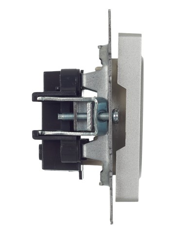 Купить BRITE Розетка 1-местная без заземления без защитных шторок 10А РС10-1-0-БрА алюминий IEK в Минске