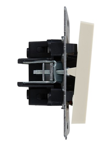 Купить BRITE Выключатель 2-клавишный с индикацией 10А ВС10-2-1-БрКр бежевый IEK в Минске