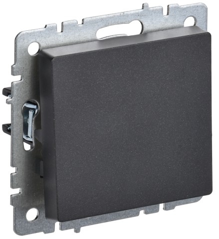 Купить BRITE Выключатель 1-клавишный самовозвратный 10А ВС10-1-4-БрЧ черный IEK в Минске