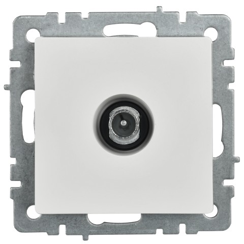 Купить BRITE Розетка TV проходная РТВ10-0-БрБ белый IEK в Минске