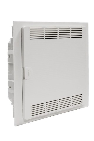 Купить Щит cкрытой установки Multimedia (382х426х72), IP-40 // Hager - Golf (Белая дверь с перфорацией) в Минске