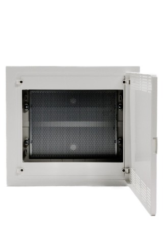 Купить Щит cкрытой установки Multimedia (382х426х72), IP-40 // Hager - Golf (Белая дверь с перфорацией) в Минске