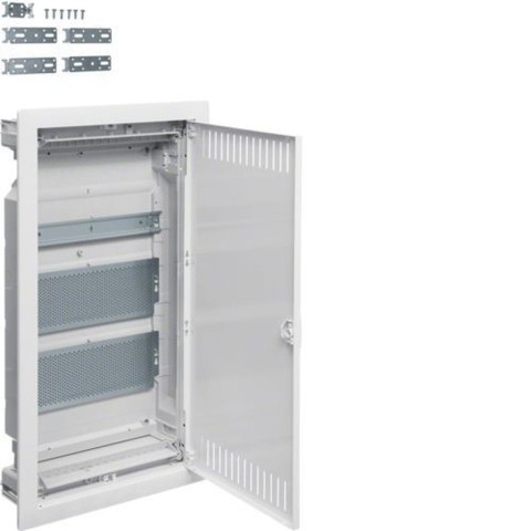 Купить Щит cкрытой установки Multimedia, (631х348х89) IP-30 // Hager - Volta (Белая дверь с перфорацией) в Минске