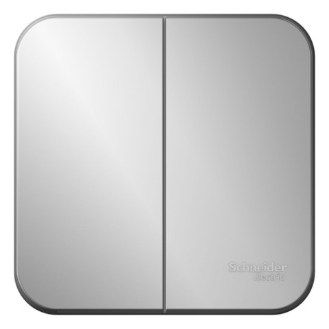 BLNVA105013 BLANCA О/У 2-клавишный ВЫКЛЮЧАТЕЛЬ (cх.5) ИЗОЛ.ПЛ., 10А, 250B, АЛЮМИНИЙ