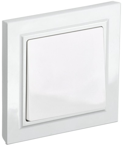 Купить BRITE Выключатель 1-клавишный 10А в сборе ВСР10-1-0-БрБ белый IEK в Минске