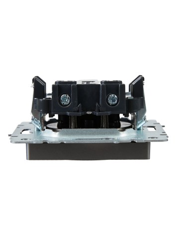 Купить BRITE Розетка 1-местная без заземления без защитных шторок 10А РС10-1-0-БрС сталь IEK в Минске