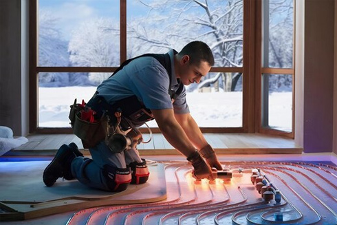 Монтаж датчиков и терморегуляторов