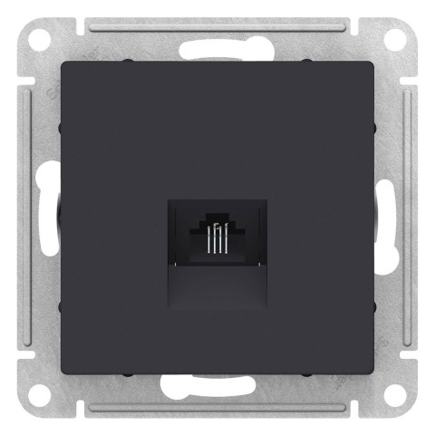 Купить Розетка телефонная Schneider Electric AtlasDesign ATN001081 Карбон в Минске