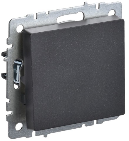 Купить BRITE Выключатель 1-клавишный самовозвратный 10А ВС10-1-4-БрЧ черный IEK в Минске