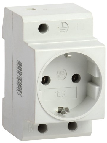 Купить розетка РАр10-3-Оп с заземлением на DIN-рейку ИЭК в Минске
