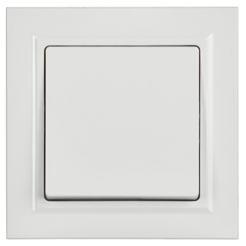 Купить BRITE Выключатель 1-клавишный 10А в сборе ВСР10-1-0-БрБ белый IEK в Минске