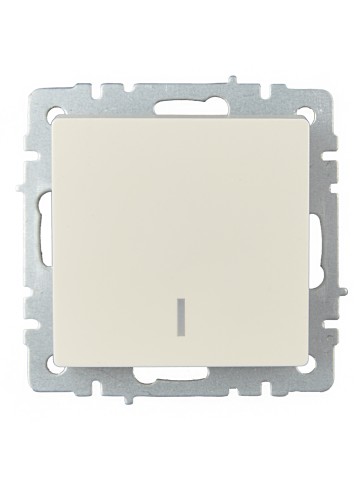 Купить BRITE Выключатель 1-клавишный с индикацией 10А ВС10-1-1-БрКр бежевый IEK в Минске