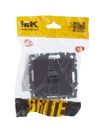 Купить BRITE Розетка компьютерная RJ45 кат.5E РК10-БрС сталь IEK в Минске