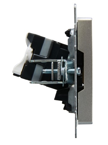 Купить BRITE Розетка компьютерная двойная RJ45 кат.5E РК10-2-БрА алюминий IEK в Минске