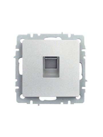 Купить BRITE Розетка компьютерная RJ45 кат.5E РК10-БрА алюминий IEK в Минске