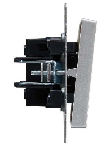 Купить BRITE Выключатель 1-клавишный проходной 10А ВС10-1-6-БрА алюминий IEK в Минске