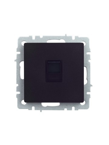 Купить BRITE Розетка компьютерная RJ45 кат.5E РК10-БрЧ черный IEK в Минске