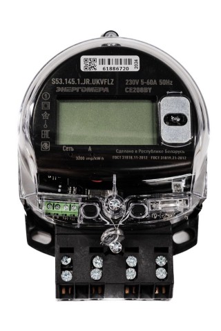 Купить Счетчик электрической энергии однофазный многофункциональный СЕ 208 BY S53 145.1.JR.UKVFLZ в Минске