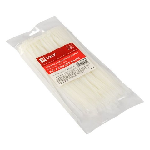 Купить Хомут нейлоновый (3,6х200) (100шт.) EKF Basic в Минске