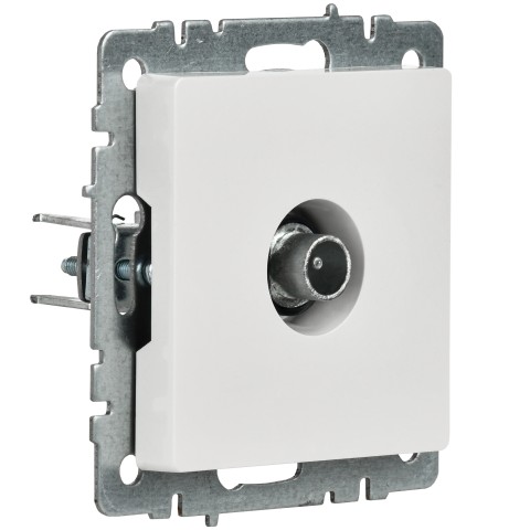 Купить BRITE Розетка TV проходная РТВ10-0-БрБ белый IEK в Минске