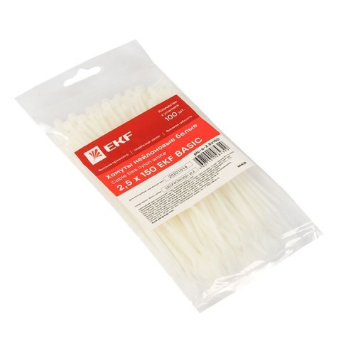 Купить Хомут нейлоновый (2,5х150) (100шт.) EKF Basic в Минске