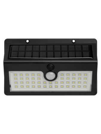 Светильник настенный "Феникс 2" на солн. батарее с датч. движ., 2 Вт, IP65, пластик, черн., TDM