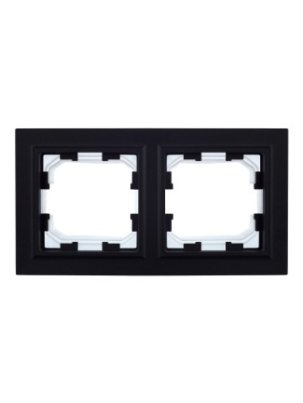 BRITE Рамка 2-местная IP44 РУ-2-БрЧ-44 черный IEK