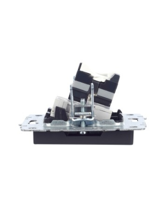 BRITE Розетка двойная RJ11+RJ45 кат.5E РК/Т12-БрГ графит IEK