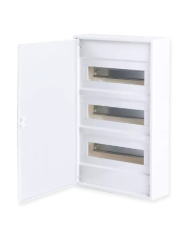 N36ALFA W, Щит навесной, 3 ряда, 36+6 мод., белая дверца, IP40