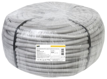 ELASTA Труба гофр.ПВХ d 20 с зондом (100 м) ИЭК фото в интернет-магазине БелЭлектрикМонтаж