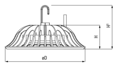 Светильник PHB UFO 100w 5000K IP65 110 (пульс<20%) Jazzway