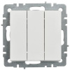 BRITE Выключатель 3-клавишный 10А ВС10-3-0-БрБ белый IEK фото в интернет-магазине БелЭлектрикМонтаж