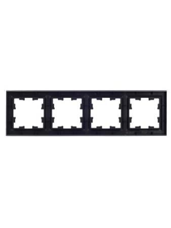 BRITE Рамка 4-местная РУ-4-БрЧ черный IEK