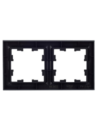 BRITE Рамка 2-местная РУ-2-БрЧ черный IEK