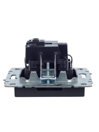 BRITE Розетка 1-местная с заземлением с защитными шторками 16А РС14-1-0-БрГ графит IEK фото в интернет-магазине БелЭлектрикМонтаж