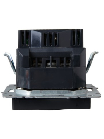 BRITE Розетка 1-местная с заземлением с защитными шторками 16А с USB A+C 18Вт РЮш11-1-БрГ графит IEK