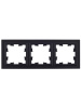 BRITE Рамка 3-местная РУ-3-БрЧ черный IEK