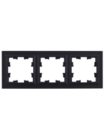 BRITE Рамка 3-местная РУ-3-БрЧ черный IEK