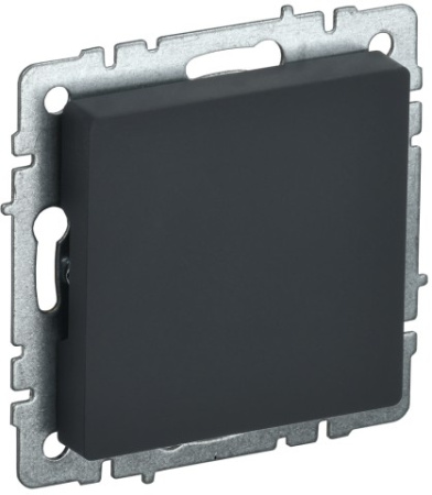 BRITE Заглушка с суппортом МЗ10-БрГ графит IEK фото в интернет-магазине БелЭлектрикМонтаж