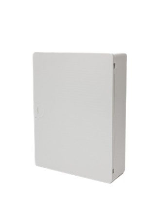 Щит открытой установки 24 места, винтовые клеммы, (377х282х99), IP-40 // Hager - Golf (Белая дверь) фото в интернет-магазине БелЭлектрикМонтаж