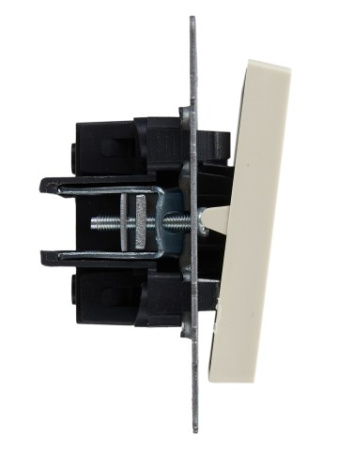 BRITE Выключатель 1-клавишный перекрестный 10А ВС10-1-3-БрКр бежевый IEK