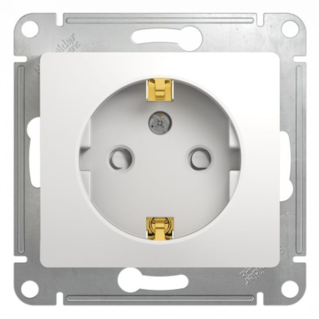 Розетка с заземлением со шторками Schneider Electric Glossa GSL000145 Белый