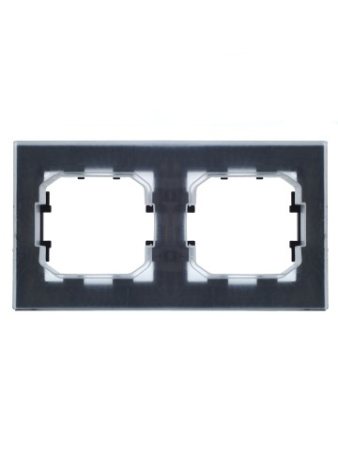 BRITE Рамка 2-местная IP44 РУ-2-БрЧ-44 черный IEK