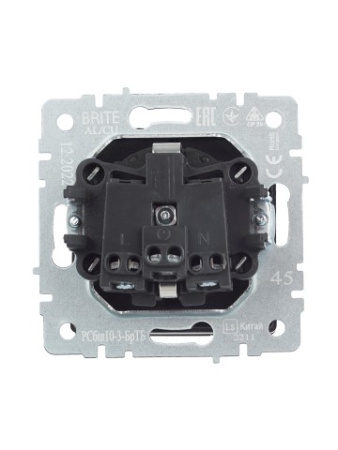 BRITE Розетка 1-местная с заземлением с защитными шторками и крышкой 16А IP20 РСбш10-3-БрТБ темная бронза IEK фото в интернет-магазине БелЭлектрикМонтаж