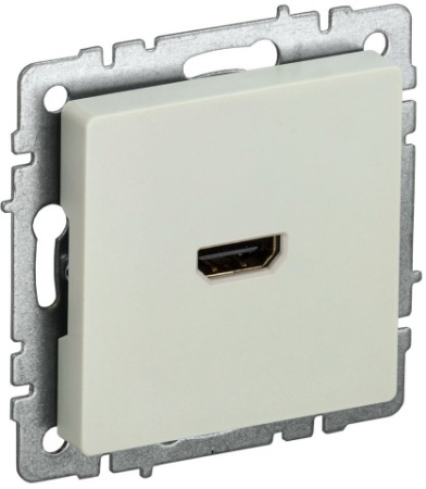 BRITE Розетка HDMI РHDMI-0-БрКр бежевый IEK фото в интернет-магазине БелЭлектрикМонтаж