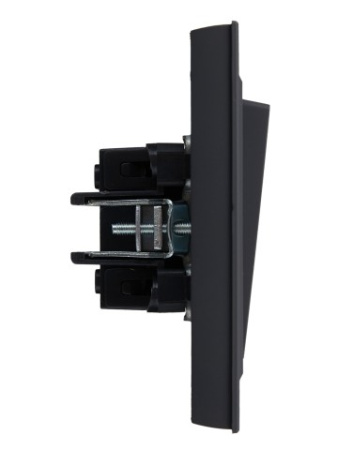 BRITE Выключатель 1-клавишный 10А в сборе ВСР10-1-0-БрГ графит IEK