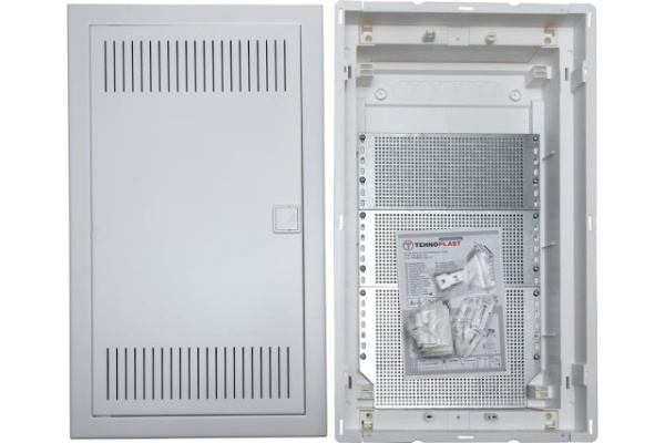 Купить U36ES IT, Щит встраиваемый мультимедийный, 3 ряда, металл. дверца со слотами для охлаждения, IP30 в Минске