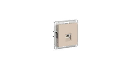 Розетка компьютерная RJ45, кат. 6A, механизм, Песочный AtlasDesign ATN001286